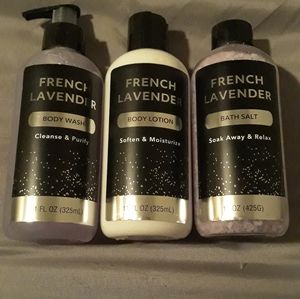 Body wash with body salt and lotion